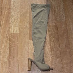 Open toe over the knee boots